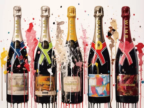 By Kohler Flasche Champagner 60x80cm (202396)
