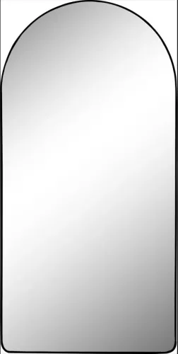 Schwarzer Wandspiegel mit Ständer 80x160cm