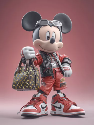 Sportliche Maus 60x80cm