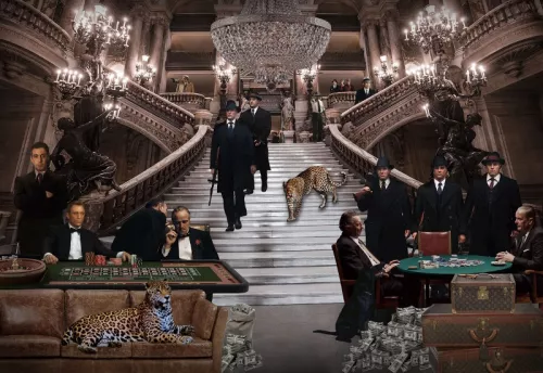 Mafia im Casino 80x120cm