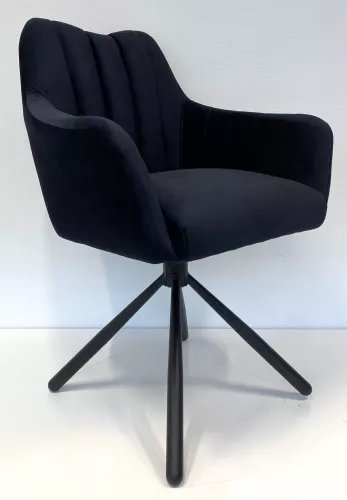 Melen Stuhl (Riviera 100 & Drehbarer konischer KD - Schwarz)