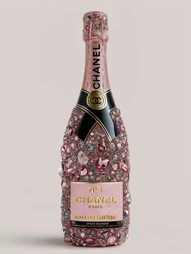 Champagner mit Diamanten 60x80cm