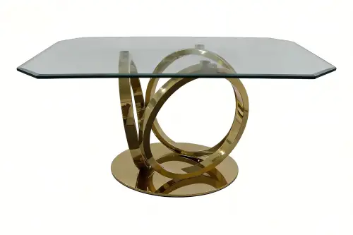 Rechteckiger Tisch Harwich Gold 220x120x76 cm