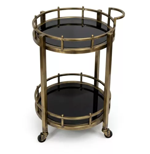 Barwagen Damari 50x50x78cm mit schwarzem Glas