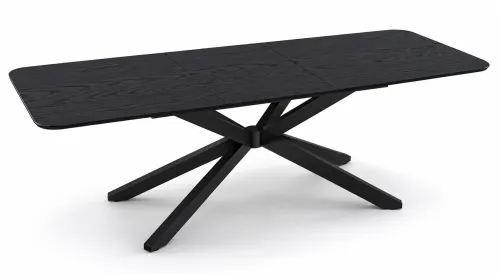 Mona 190 Tisch (190+60cm) (Senkron Schwarz & Schwarz)