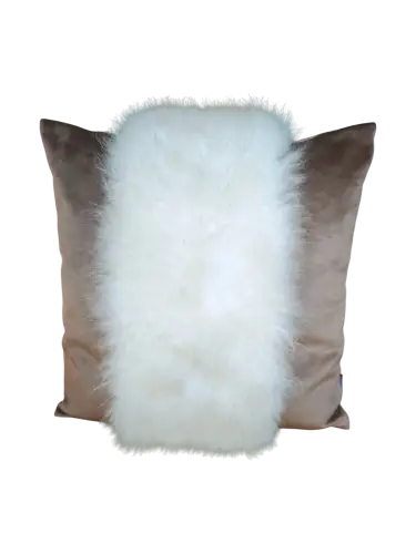 Kissen Samt Toffee/Kaschmir Ziege 30x60x10cm