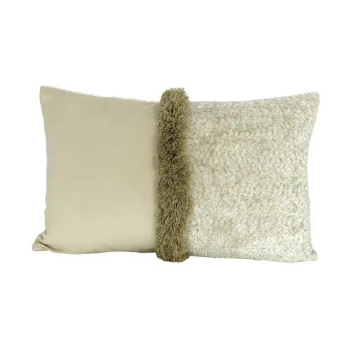 Kissen 1/2 Samt Creme, 172 Aoste 40x60cm