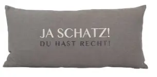 Kissen Bora „Ja Schatz“ 25x40cm