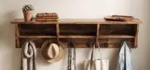 Wandgarderobe 90x15x24cm