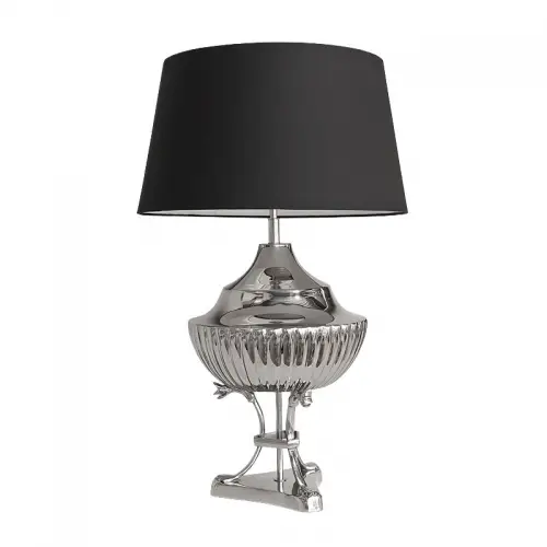 Tischlampe 43x43x70cm Inkl. Schirm silber