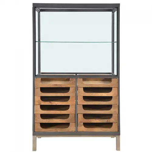 By Kohler Vitrinenschrank Orono 98x46x165cm Schubladen (109176)