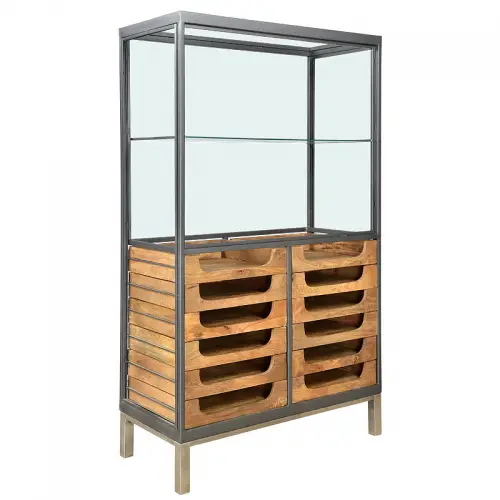 By Kohler Vitrinenschrank Orono 98x46x165cm Schubladen (109176)