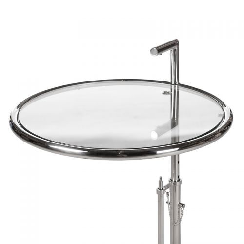 By Kohler Design Beistelltisch Dwayne silber mit Klarglas (102317)