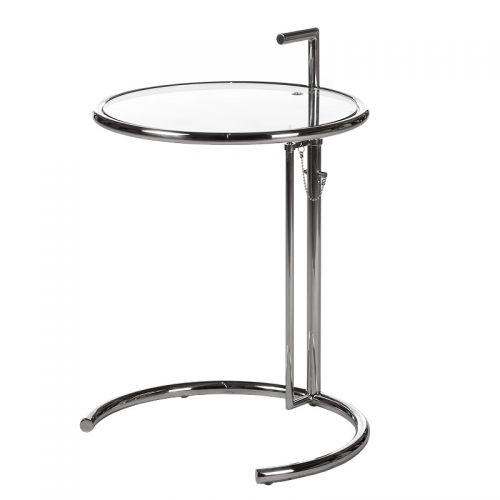 By Kohler Design Beistelltisch Dwayne silber mit Klarglas (102317)