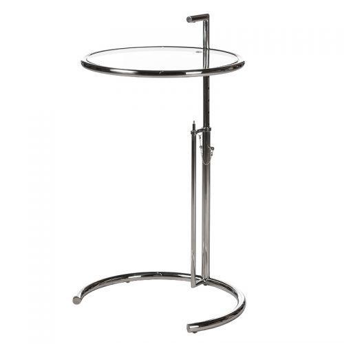 By Kohler Design Beistelltisch Dwayne silber mit Klarglas (102317)