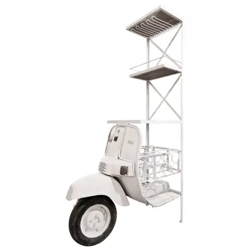 Weinregal 70x105x185cm Scooter weiß / creme Weinregal 70x105x185cm Scooter weiß / creme