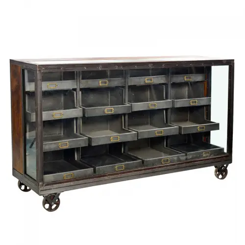 Glass Drawer Cabinet Santiago 178x55x247cm Glass Drawer Cabinet Santiago 178x55x247cm
