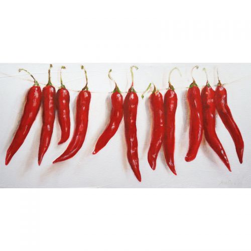 Paprika an einem Seil 80x160x2cm