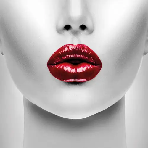Rote Lippen 120x120x2cm