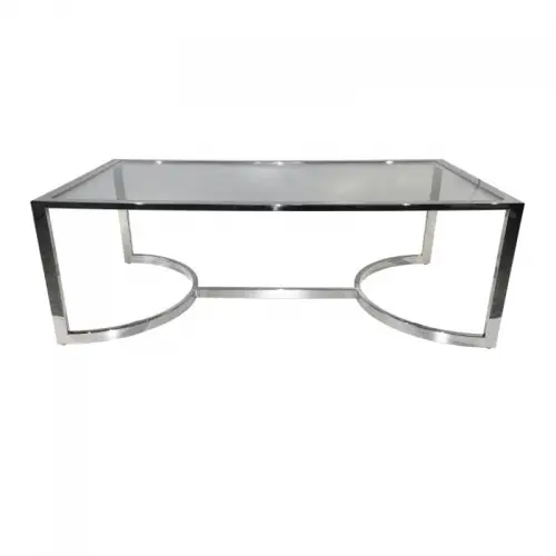Couchtisch Redfield 140x70x47cm Silber