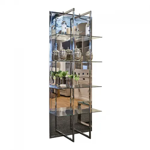 By Kohler Schrank Manville 80x35x200cm Silber Klarglas (111435)