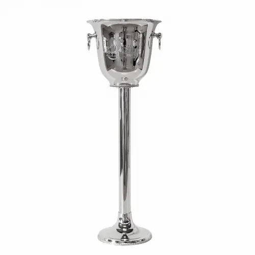 Weinkühler auf Stand 24x24x68cm silber mit Griff