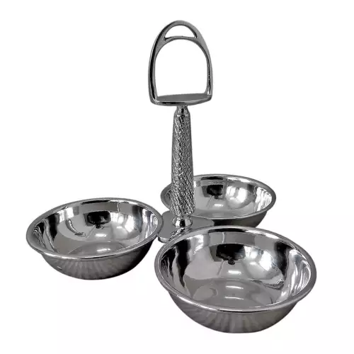 Nut Dish 21x20x18cm With Horse Paddle Handle