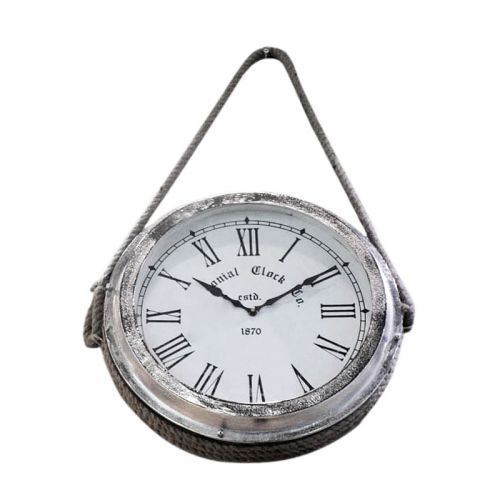 Wanduhr 39x39x12cm Rund mit Aufhängeseil