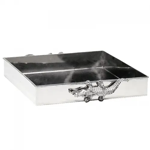 Tablett 30x30x6cm Alligator