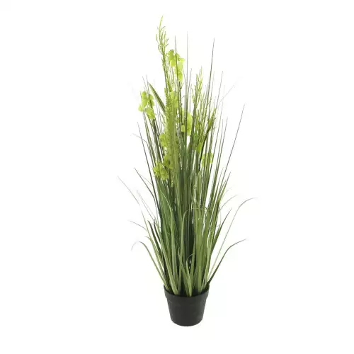 Gras mit Blumen im Topf grün Combo 110cm