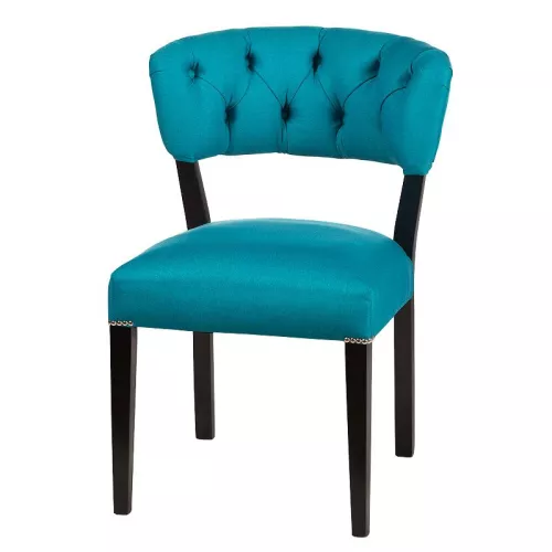 By Kohler ANGEBOT Ryn Chair Esszimmerstuhl – Bahama Petrol 16 – Schwarze Beine (111859)