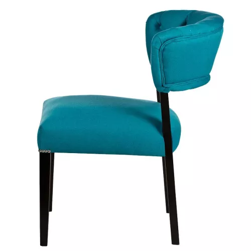 By Kohler ANGEBOT Ryn Chair Esszimmerstuhl – Bahama Petrol 16 – Schwarze Beine (111859)