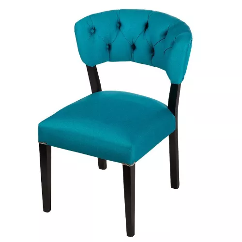 By Kohler ANGEBOT Ryn Chair Esszimmerstuhl – Bahama Petrol 16 – Schwarze Beine (111859)