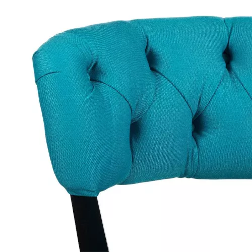 By Kohler ANGEBOT Ryn Chair Esszimmerstuhl – Bahama Petrol 16 – Schwarze Beine (111859)
