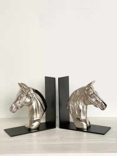 By Kohler Bookend  Horse  Black/Nickel (202105)