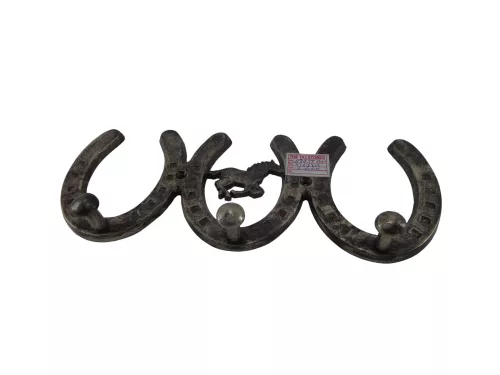 Kleiderbügel mit 3 Haken Hufeisen